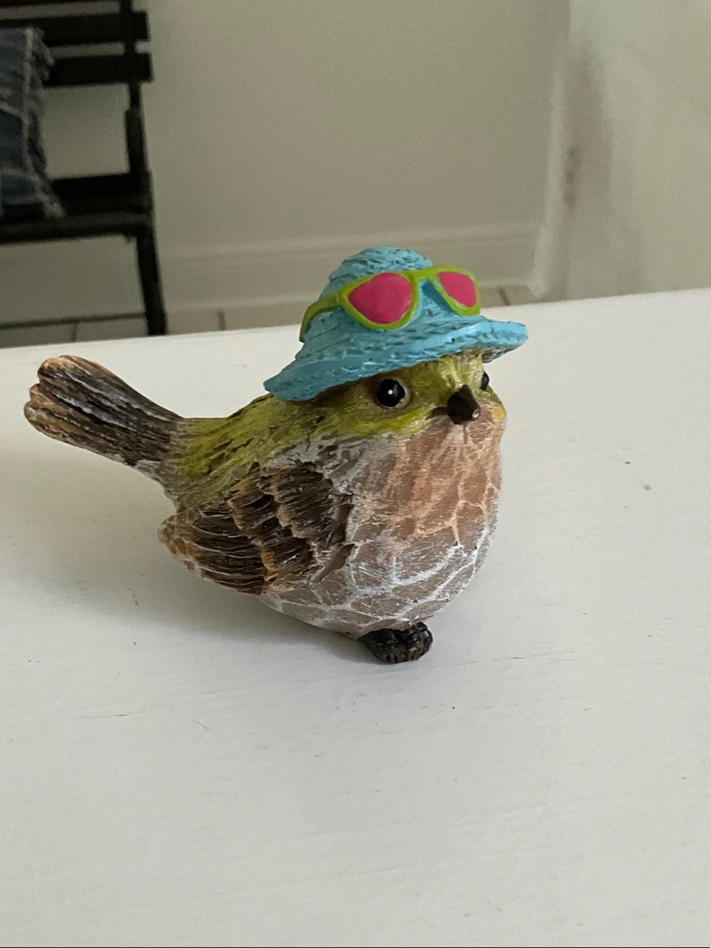Decorative Bird Figurines with Colorful Hats - Set of 2 NWT